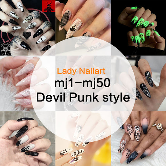 1-50：fashion full cover nails( 24 pieces)come with the nail tool